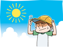 熱中症予防(ぼうしを忘れず)