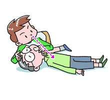 一次救命処置(呼吸確認)
