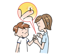 トゲが刺さった