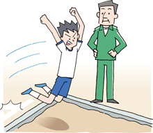 体力テスト(立ち幅跳び 中学生)