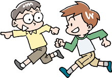 走るこども